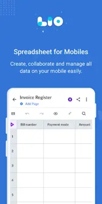 Lio - Excel Notebook Register android App screenshot 7